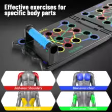 Foldable Push-Up Board – 24 Muscle-Targeting Combinations for Chest, Shoulder, Back & Triceps Training