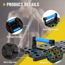 Foldable Push-Up Board – 24 Muscle-Targeting Combinations for Chest, Shoulder, Back & Triceps Training